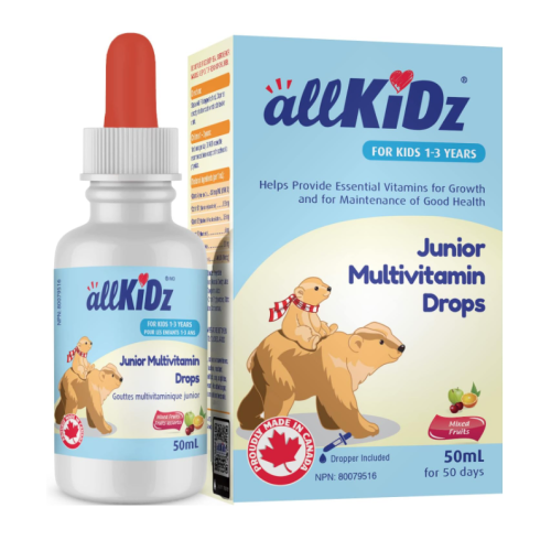 Allkidz Naturals Junior Multivitamin Drops with Zinc, 50ml