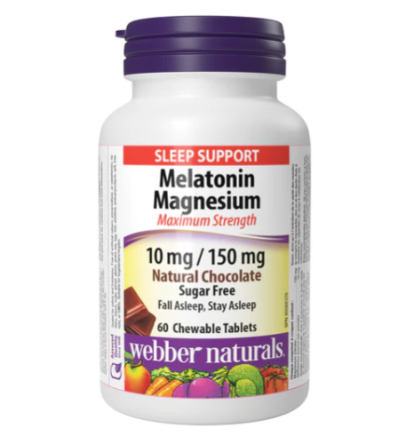 Webber Naturals Melatonin Magnesium Chocolate, 60 Tb 