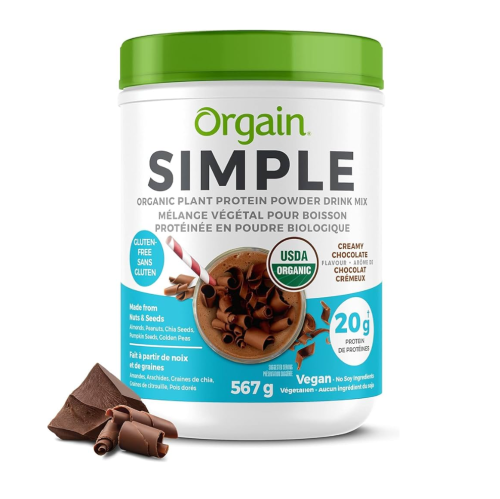 Orgain Simple Org Plant Protein Powder Choc, 920g