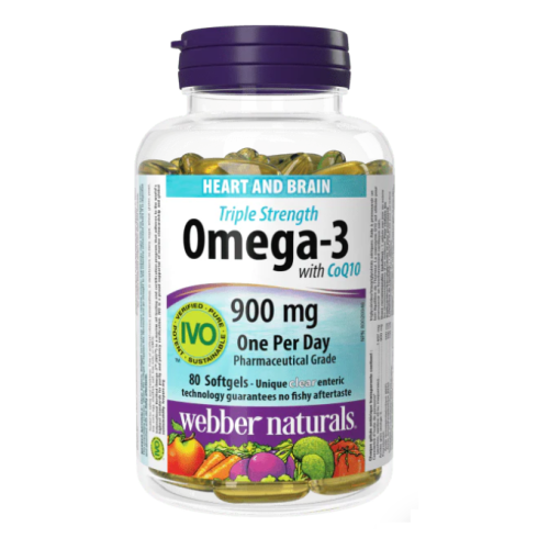 Webber Naturals Omega 3 Triple/Q10, 80 Softgel 