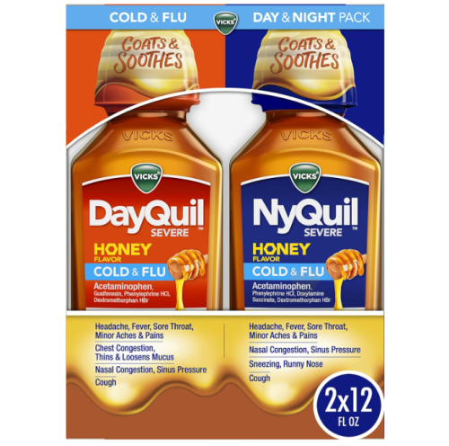  Vicks Dayquil Nyquil Syr Congest Combo Pk, 2x354ml