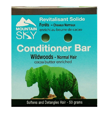Mountain Sky Conditioner Bar, Wildwoods w/Cocoa Butter, Normal Hair, 50g