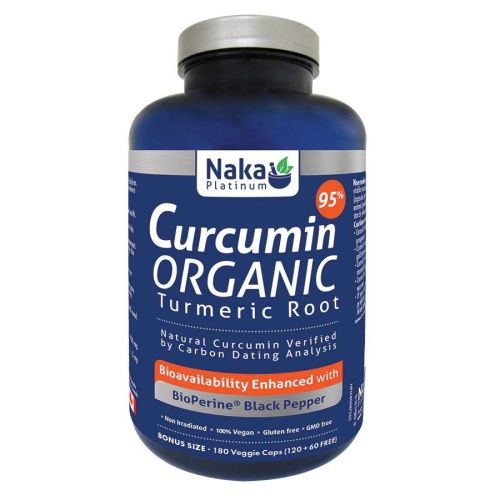 Naka Platinum Organic Curcumin 95%, 180 V-Capsules