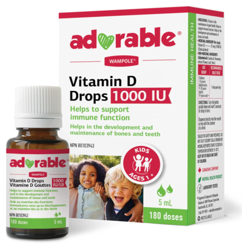 Wampole Adorable Vitamin D Drop 1000iu, 5ml