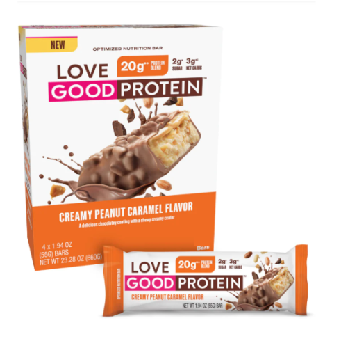 Love Good Fats Peanut Caramel Protein Bar, 4pk