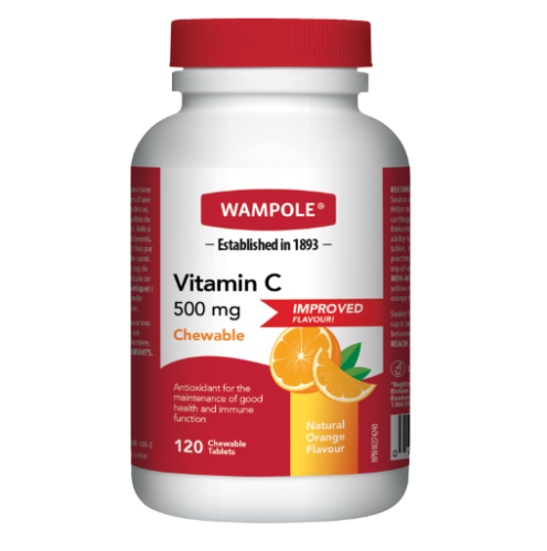 Wampole Vitamin C Chew Tb 500mg 100+20