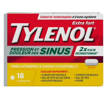 Tylenol Sinus Pressure & Pain, 18 tablet