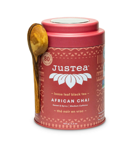 JusTea Black Tea - African Chai, 6 x 100g