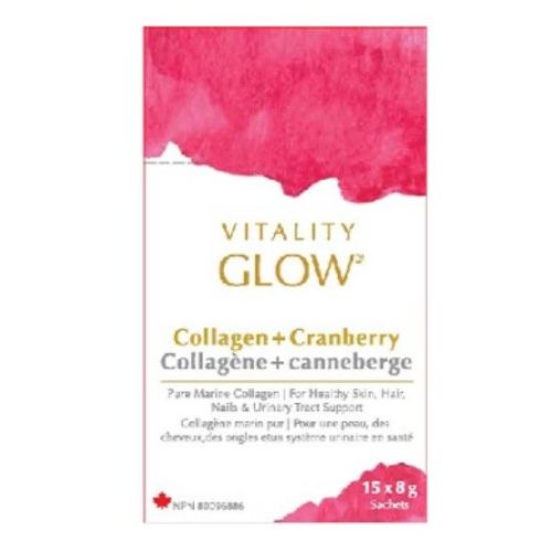 Vitality GLOW Collagen + Cranberry - Box, 15 x 8g