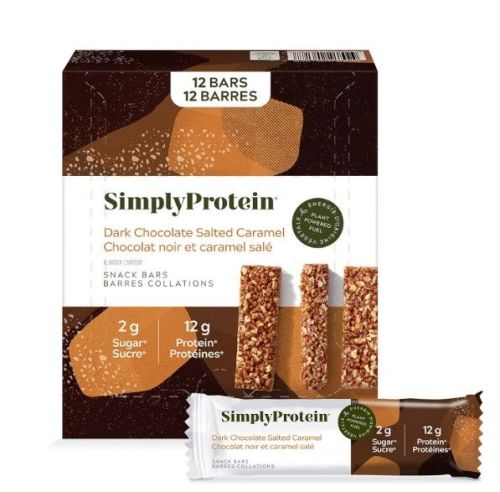 Simply Protein Dark Chocolate Salted Caramel, 12 x 40g