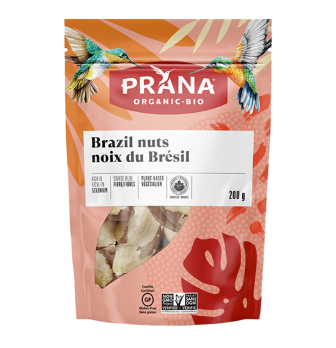 Prana Brazil Nuts, Raw, Organic (resealable bag), 6/200g
