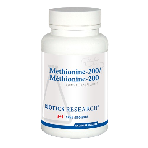 Biotics Research Methionine-200, 100 capsules