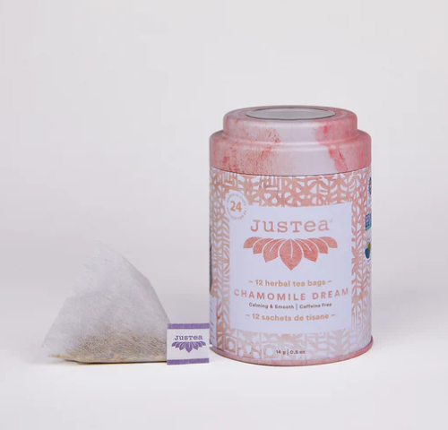 JusTea Chamomile Dream - Tea Bag Tin, 6 x 12bg