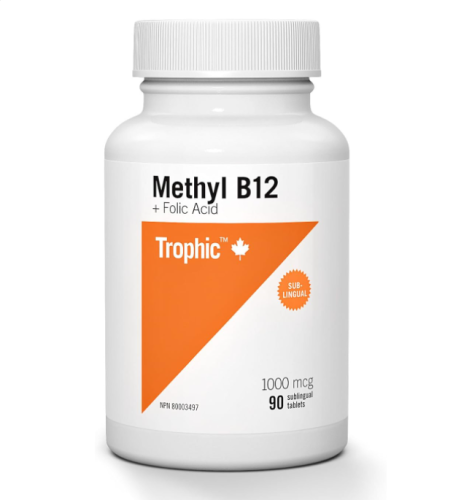 Trophic Methyl B12 with Folic Acid, 90tab