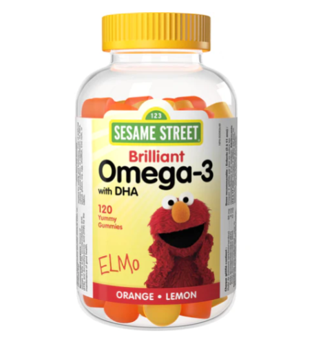 Webber Naturals Omega-3 Sesame Street Orn Lime, 120 Pch Gummy 