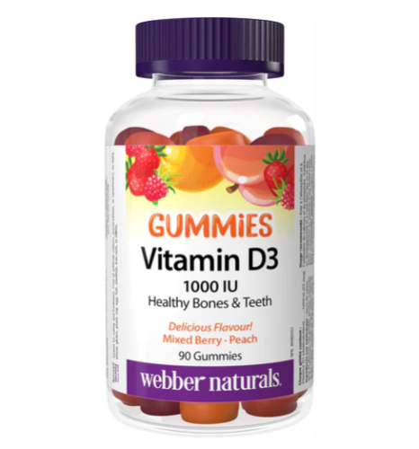 Webber Naturals Vitamin D3 1000iu, 90 Gummy 