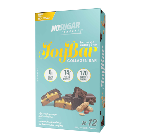 No Sugar Company Joybar Collagen Bar Peanut Butter, 4pk