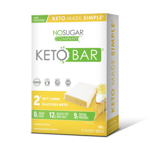 No Sugar Company Keto Bar Lemon Meringue, 4pk