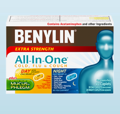 Benylin All In One Xst, 24 Caps 