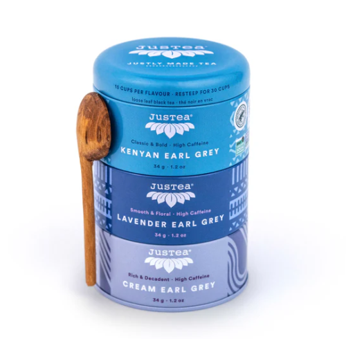 JusTea Earl Grey Trio Tin, 6 x 102g