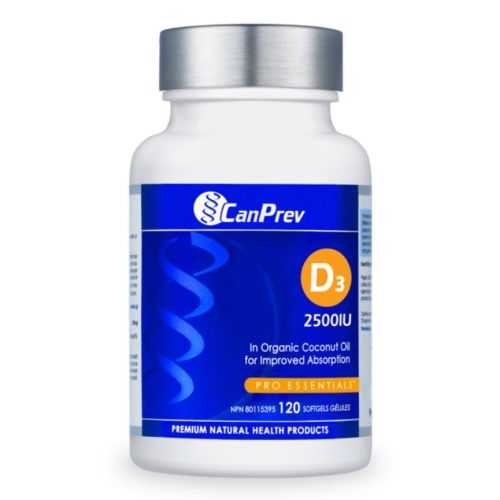 CanPrev D3 2500IU - MCT Base, 120 Softgels