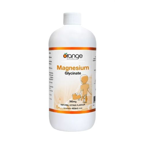 Orange+Naturals+Magnesium+Glycinate+Liquid,+450ml