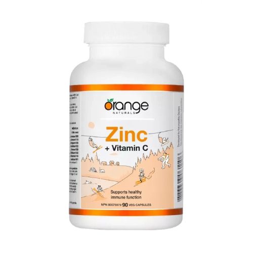 Orange+Naturals+Zinc+++Vitamin+C,+90+Capsules