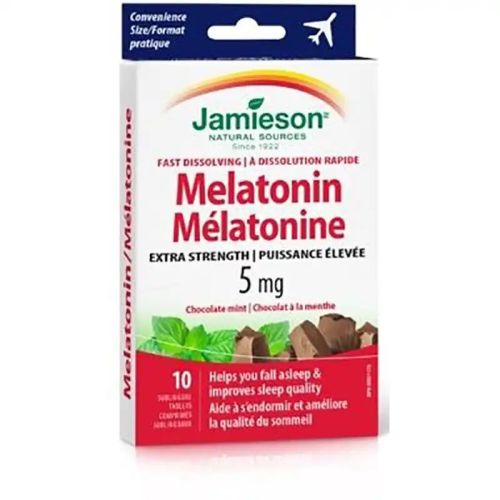 Jamieson Melatonin 5mg Chocolate Mint 10 Tablets