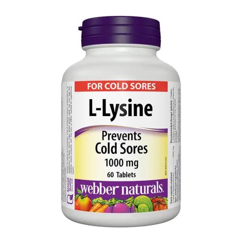 Webber Naturals L-Lysine 1000mg, 60 Tablets