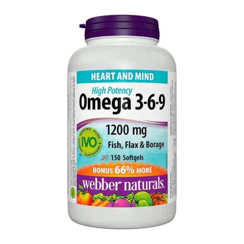 Webber Naturals Omega 3-6-9 1200mg, 180 Softgels