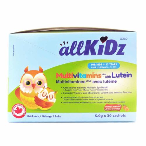 Allkidz Naturals Multivitamins Plus with Lutein, 30 Packs