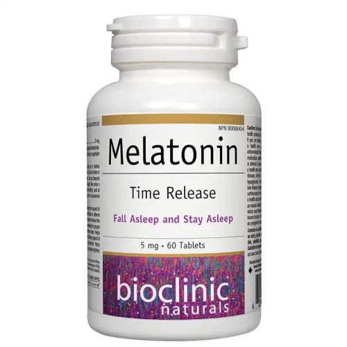 Bioclinic Naturals Melatonin Time Release 5 mg, 60 Tablets
