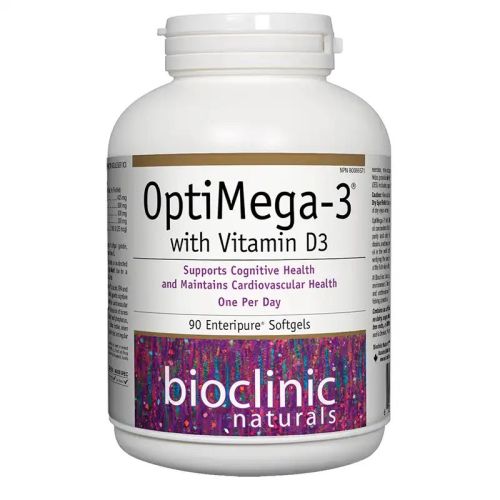 Bioclinic Naturals OptiMega-3®with Vitamin D3, 90 Softgels