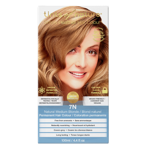 Tints of Nature Hair Colour Permanent Natural Medium Blonde 7N, 130mL