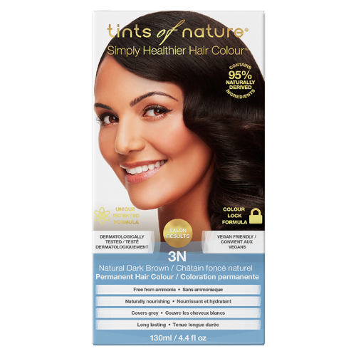 Tints of Nature Hair Colour Permanent Natural Dark Brown 3N, 130mL