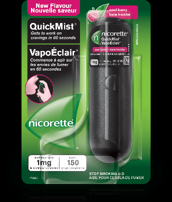 Nicorette QuickMist Nicotine Spray Coolberry, 150 sprays