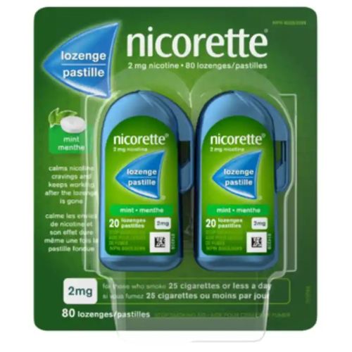Nicorette Smoking Cessation Lozenge Mint 2 mg, 80 Pieces