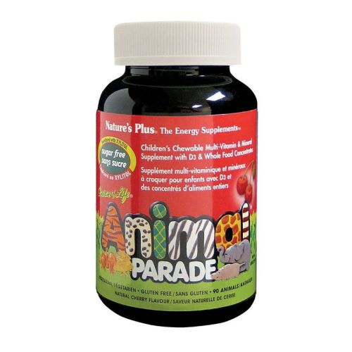 Nature's Plus Animal Parade Sugar Free Multivitamin Chewable - Cherry, 90 Chewables