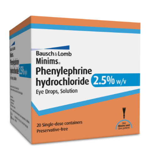 Bausch & Lomb Minims Phenylephrine Drops 2.5%, 20x0.5ml