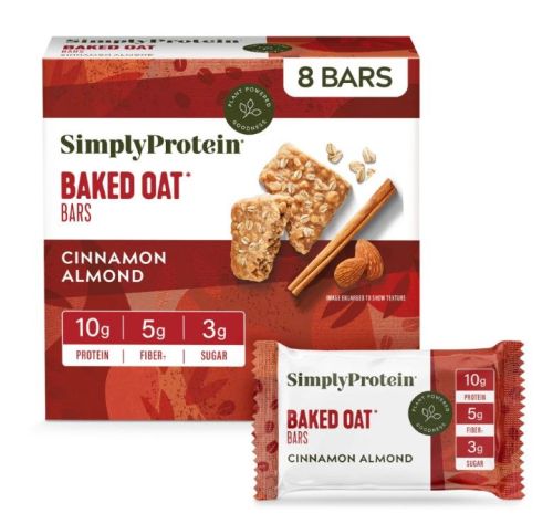 Simply Protein Baked GF Oat Bar Cinnamon Almond, 180g