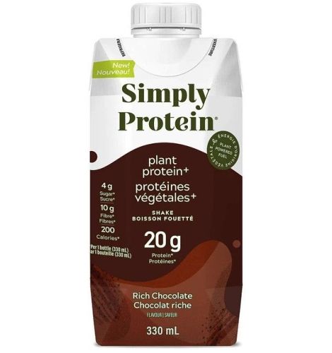 Simply Protein Rich Choc Plant-Protein Shake, 4 x 330ml