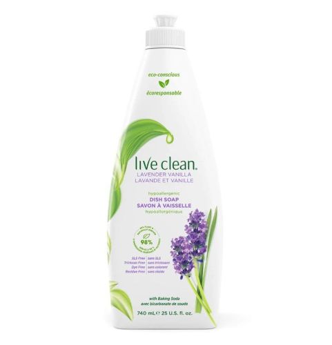 Live Clean Lavender Vanilla Dish Soap, 740ml