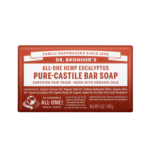 Dr. Bronner's Eucalyptus Pure-Castile Bar Soap, 140g