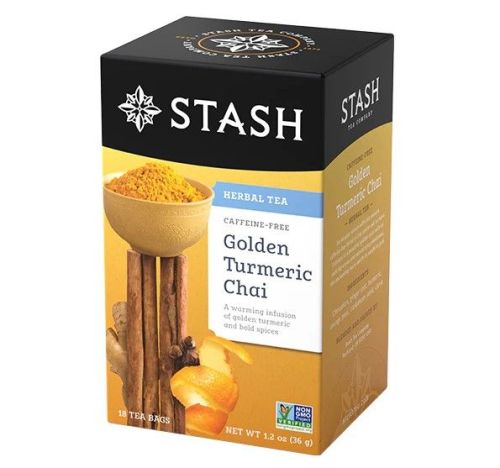 Stash Tea Golden Turmeric Chai Tea, 18bg