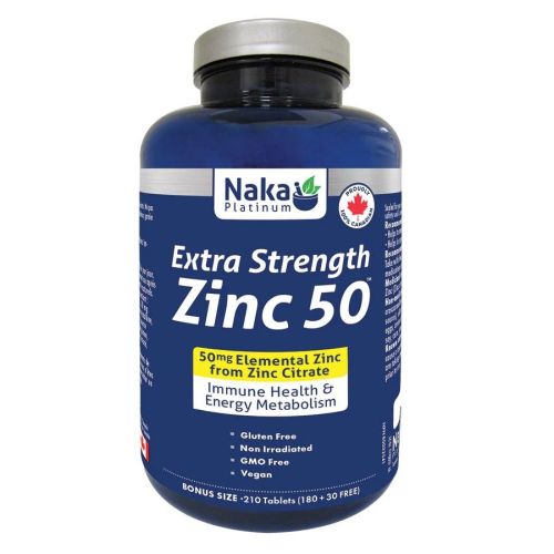 Naka Platinum Zinc 50 Citrate , 210 Tablets