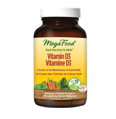 MegaFood Vitamin D-3 1000 IU, 72 tabs