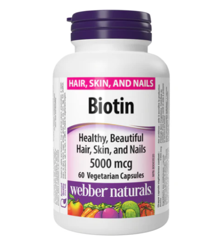 Webber Naturals Biotin, 60 Caps 