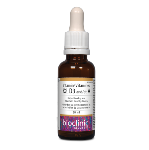 Bioclinic Naturals Vitamin K2, D3 and A, 60 VCaps