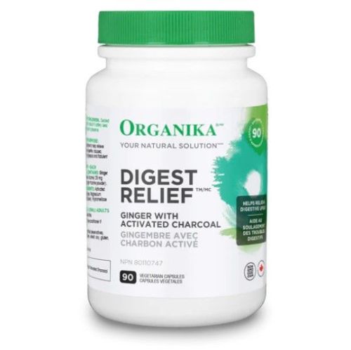 Organika Digest Relief Activated Charcoal, 90cap