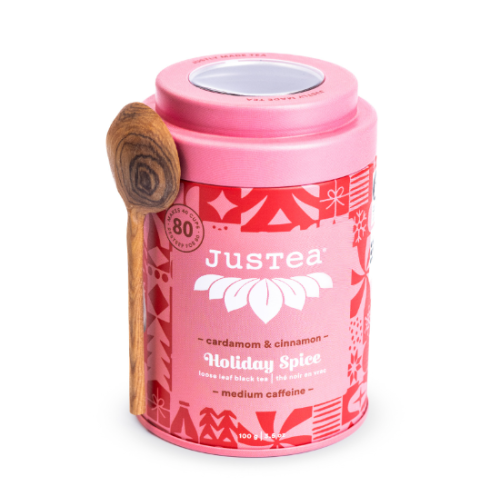 JusTea Holiday Spice Tin, 6 x 100g